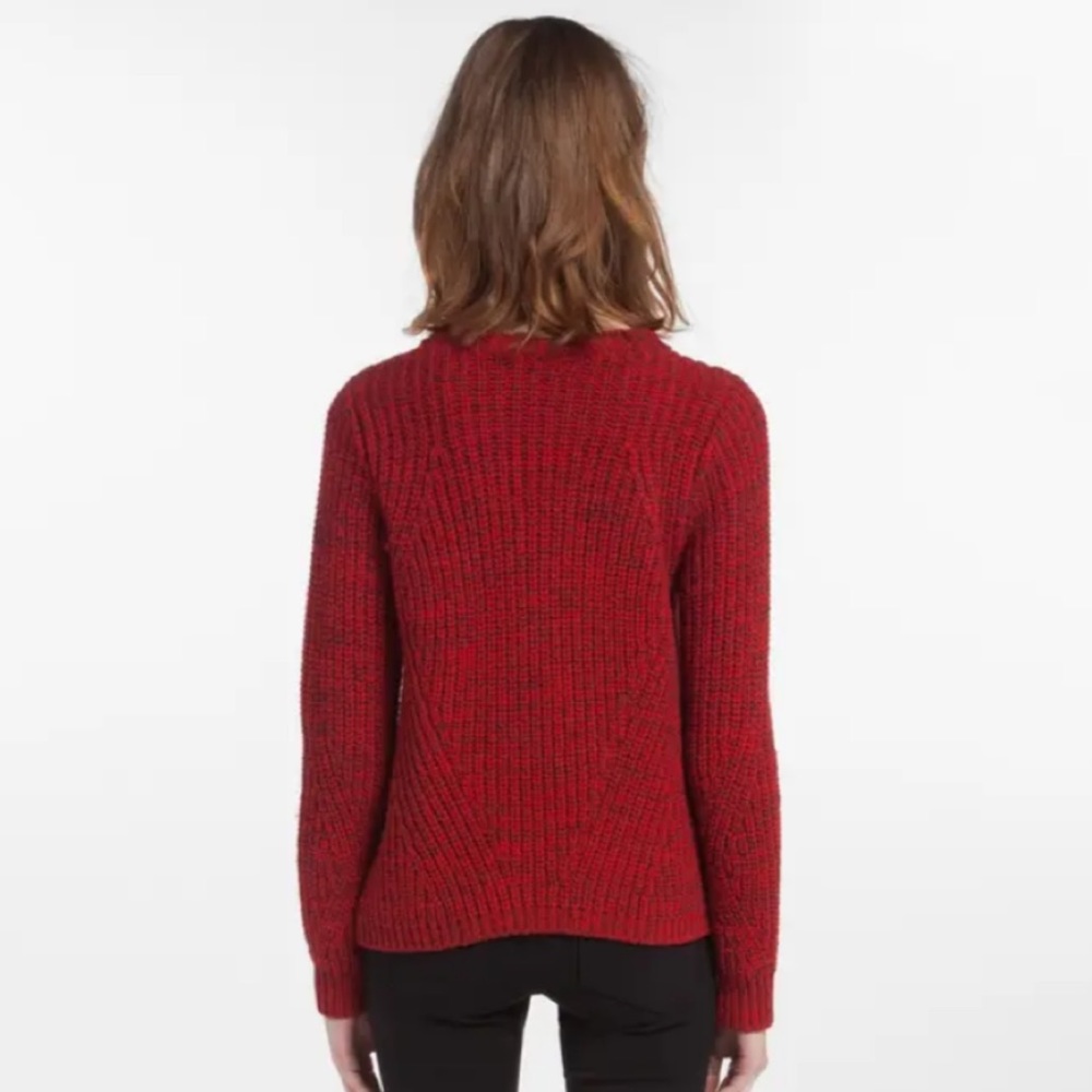 Maje Dublin Red Marled Rib Sweater | 8 MEDIUM - Picture 2 of 11
